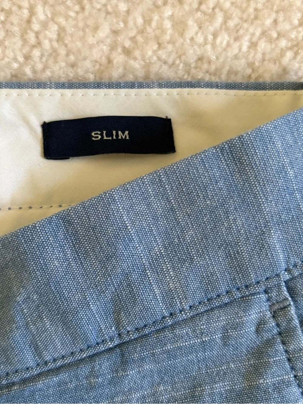NWOT J. CREW Men’s Chambray Slim-Fit Flex Chino Pant Size 28x30